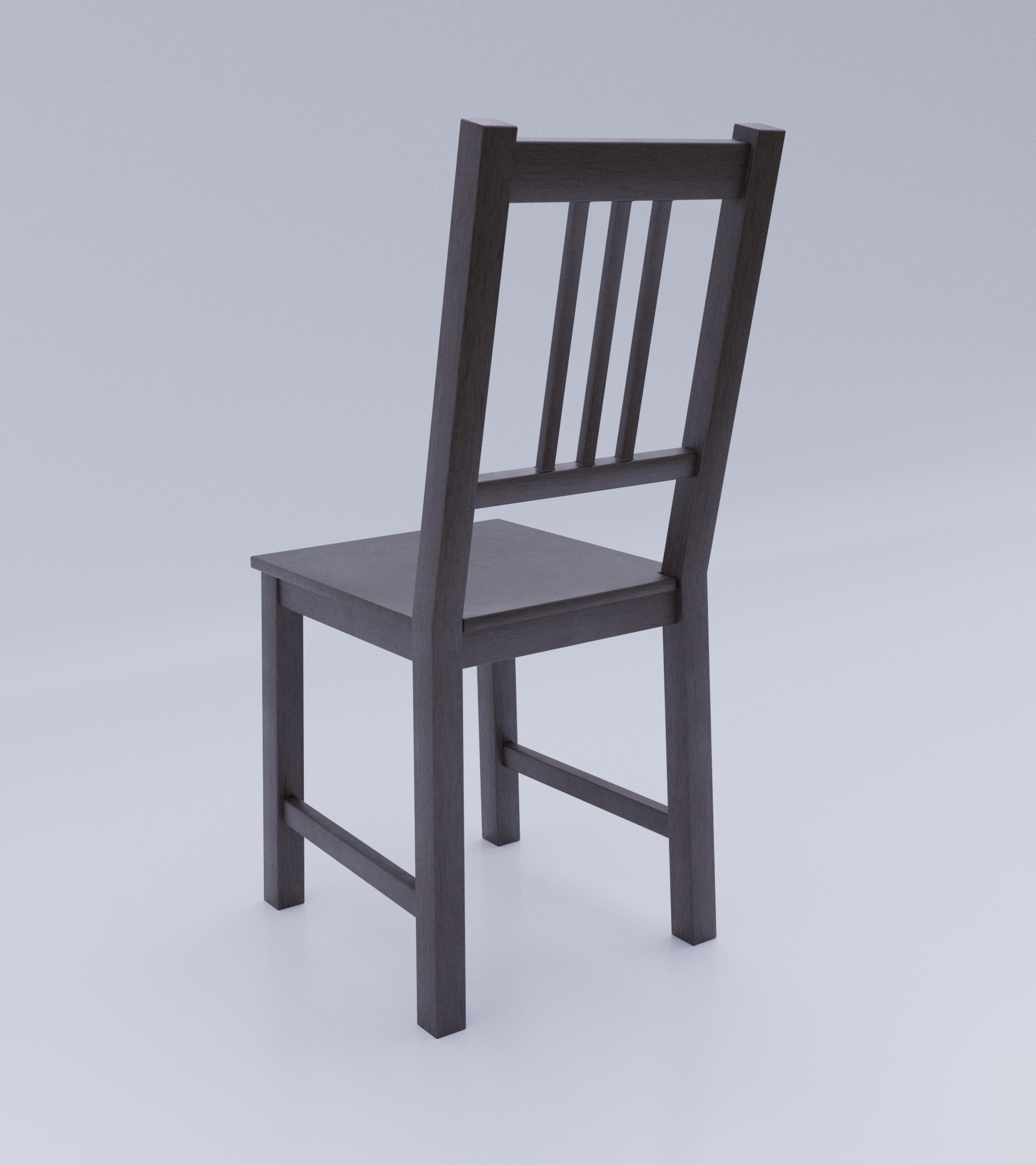 Simple Dark Wood Chair preview image 5